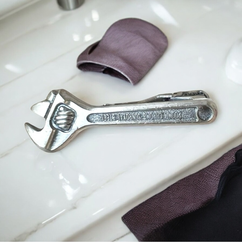 Wrench Tool Unique Christmas Gift For Him Tie Clip Bar Gift Made In Japan New - Picture 2 of 9